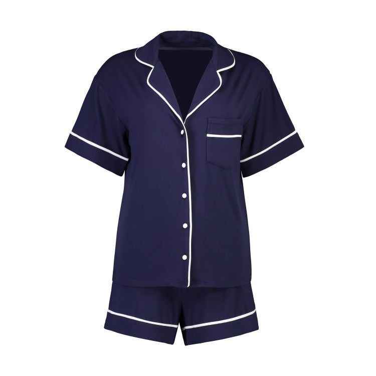 Ellie Modal Supersoft Short PJ Set - Navy - M - Shorts Only