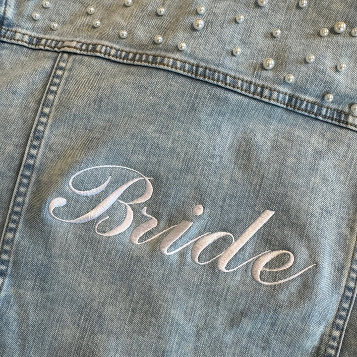 Bridal Pearl Denim Jacket