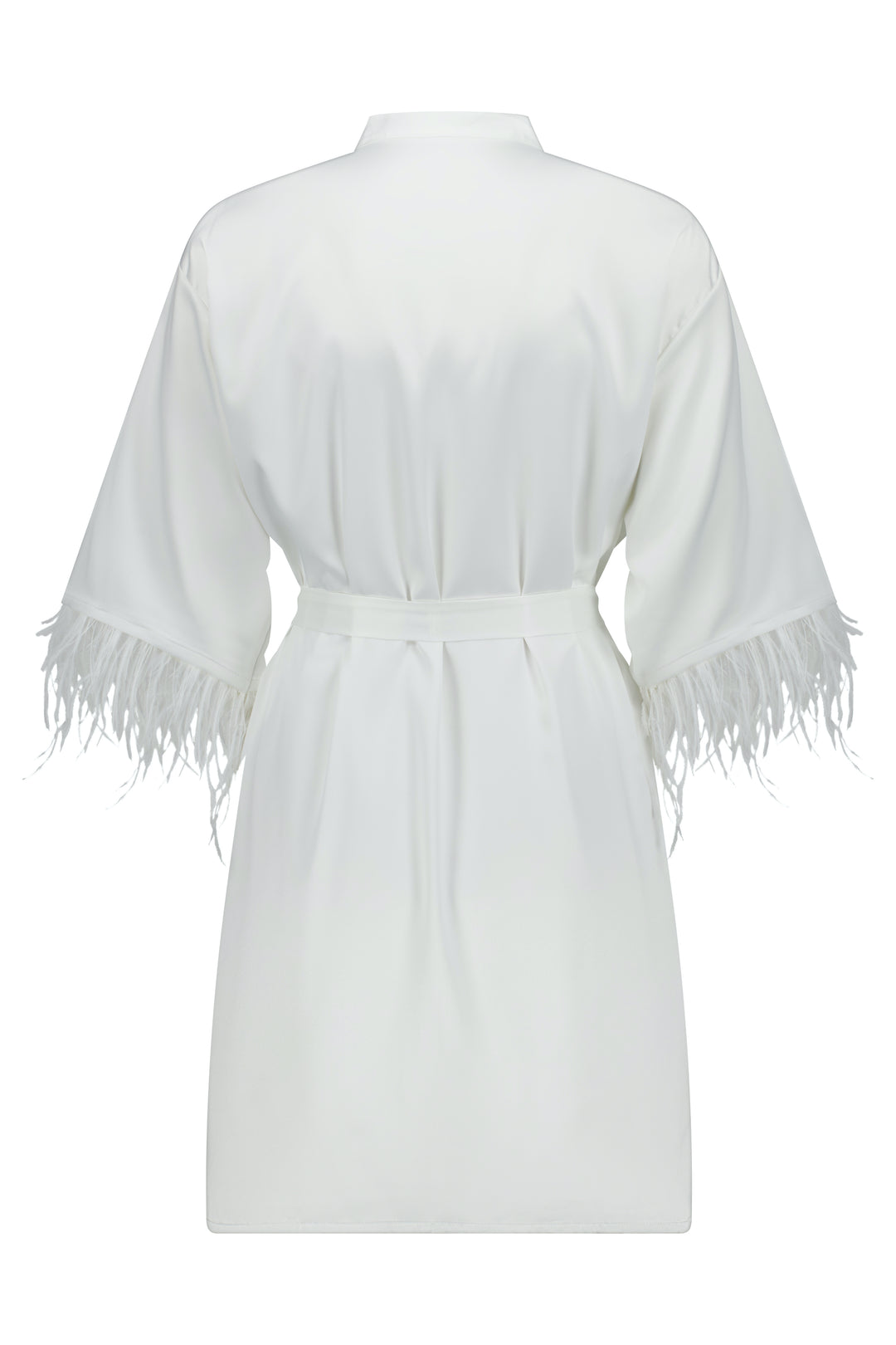 Emmy Feather Bridal Robe - White