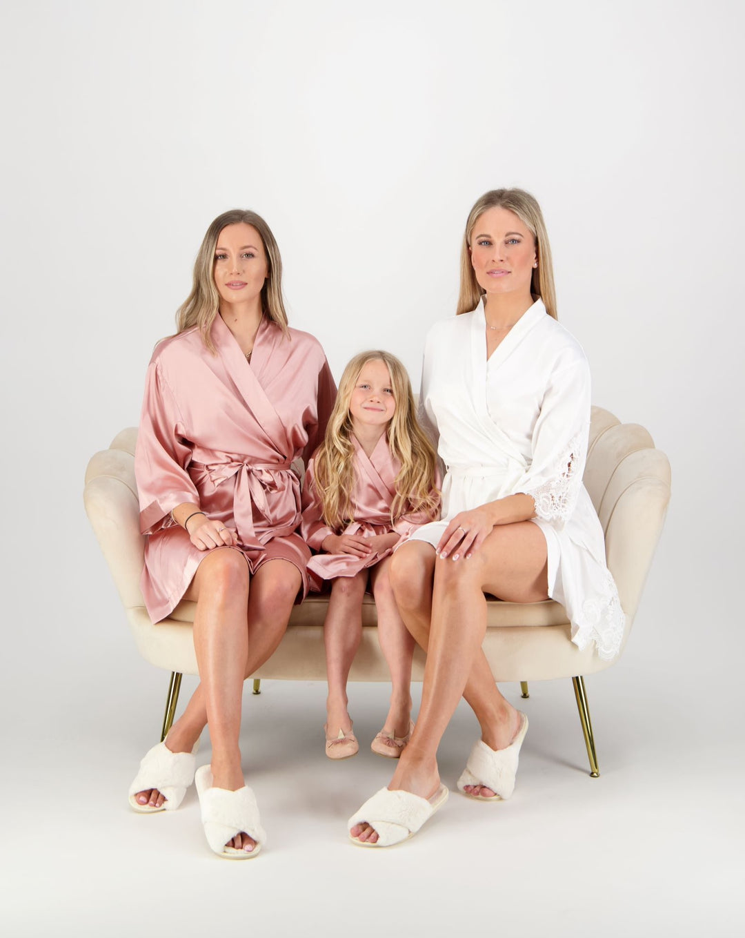 Alexa Satin Robe - Dusty Rose