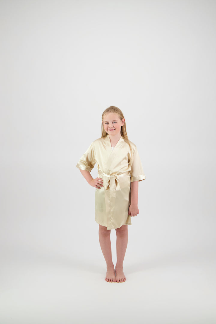 Alexa Mini Flower Girl Robe - Champagne