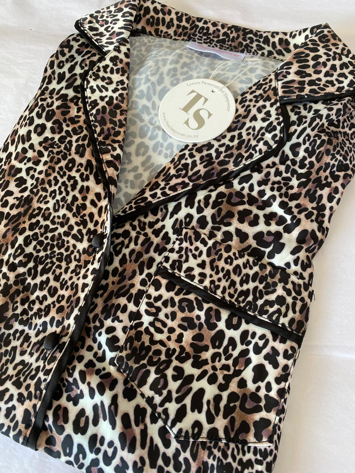 Sienna Kids Short PJ Set - Leopard Print / Black