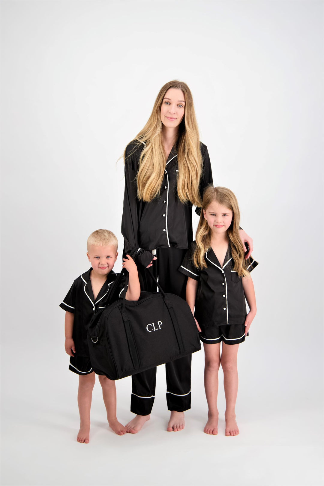 Georgie Long PJ Set - Black/ White