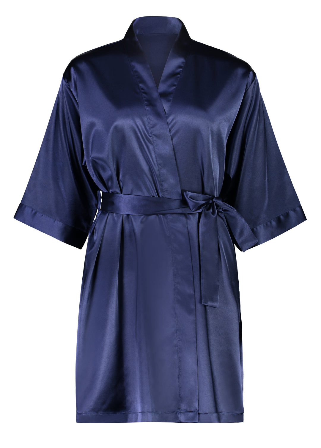 Alexa Satin Robe - Navy