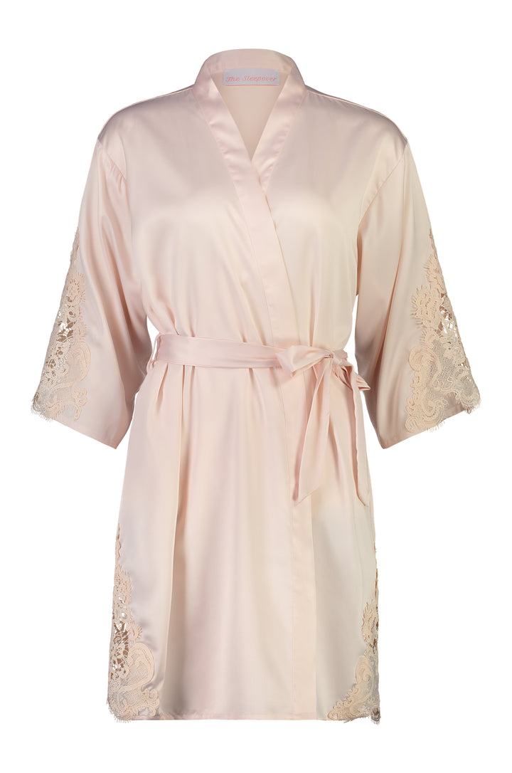 Avana Lace Robe - Blush