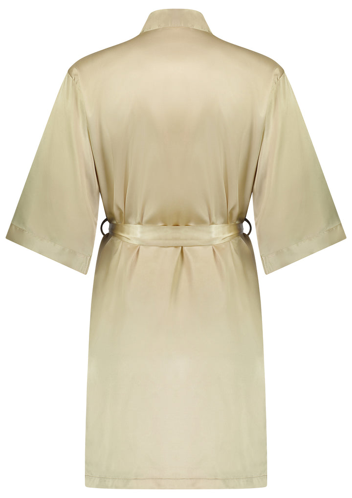 Alexa Satin Robe - Champagne