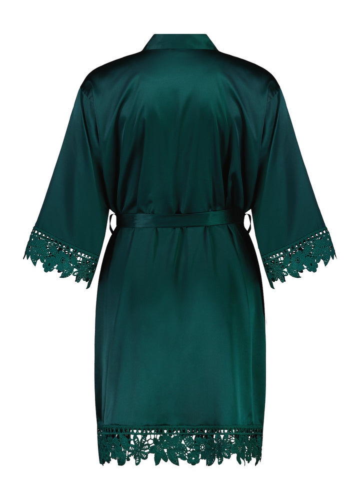 Misha Mini Flower Girl Robe - Forest Green