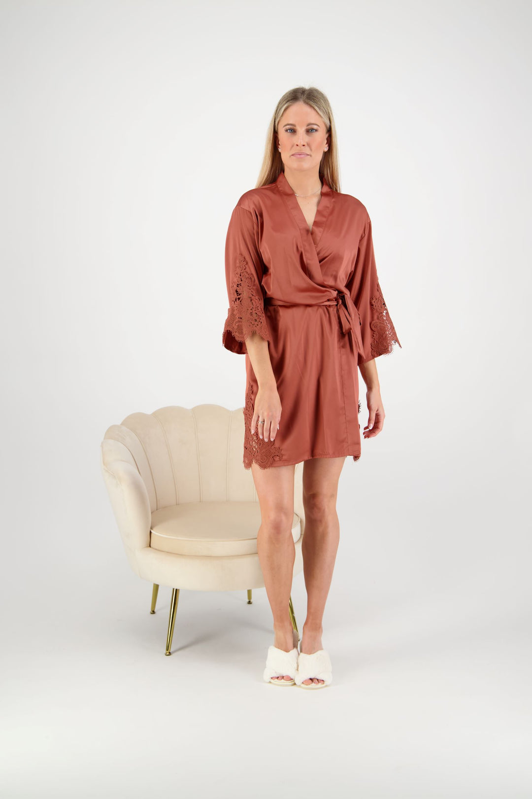 Avana Lace Robe - Copper