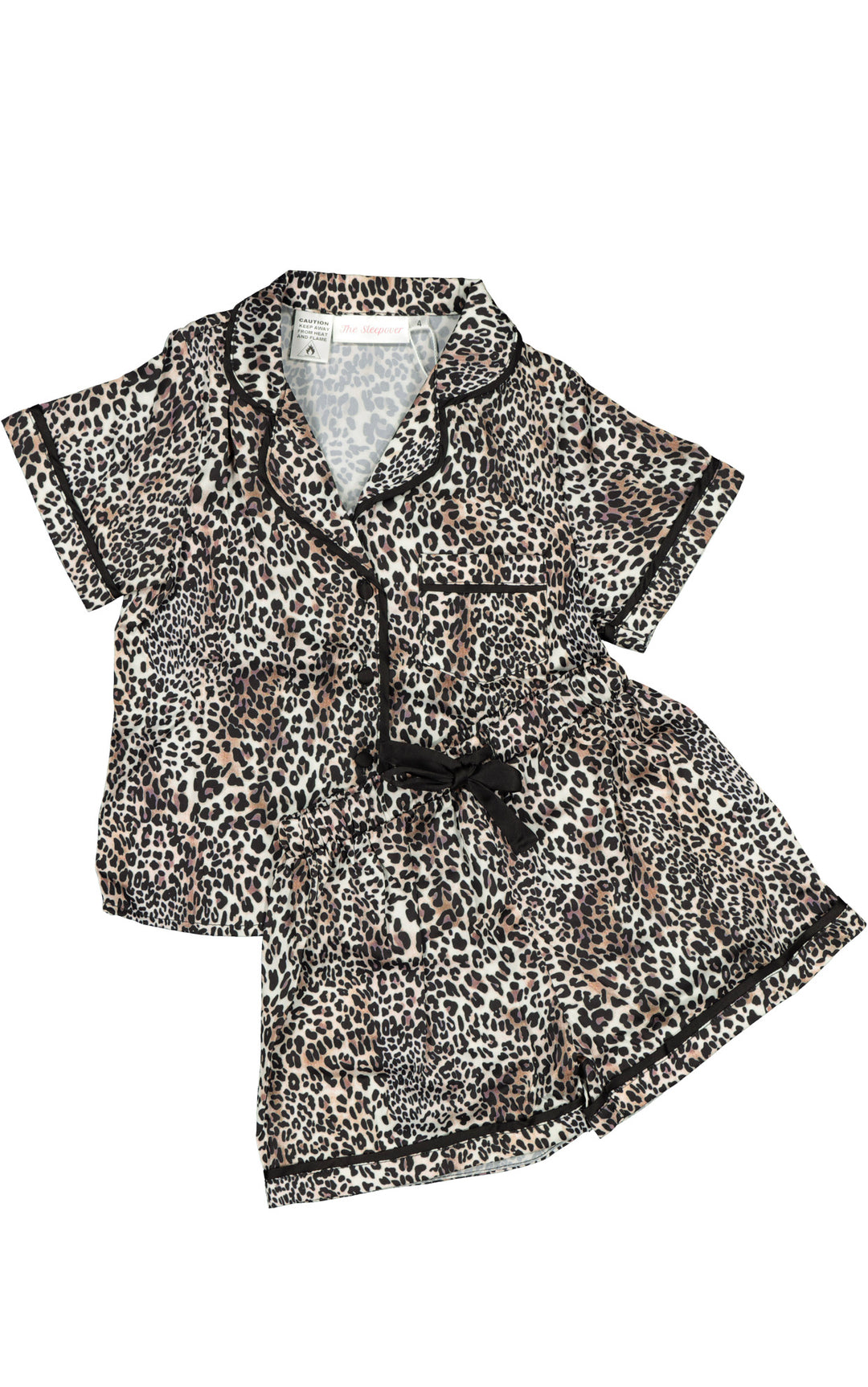 Sienna Kids Short PJ Set - Leopard Print / Black